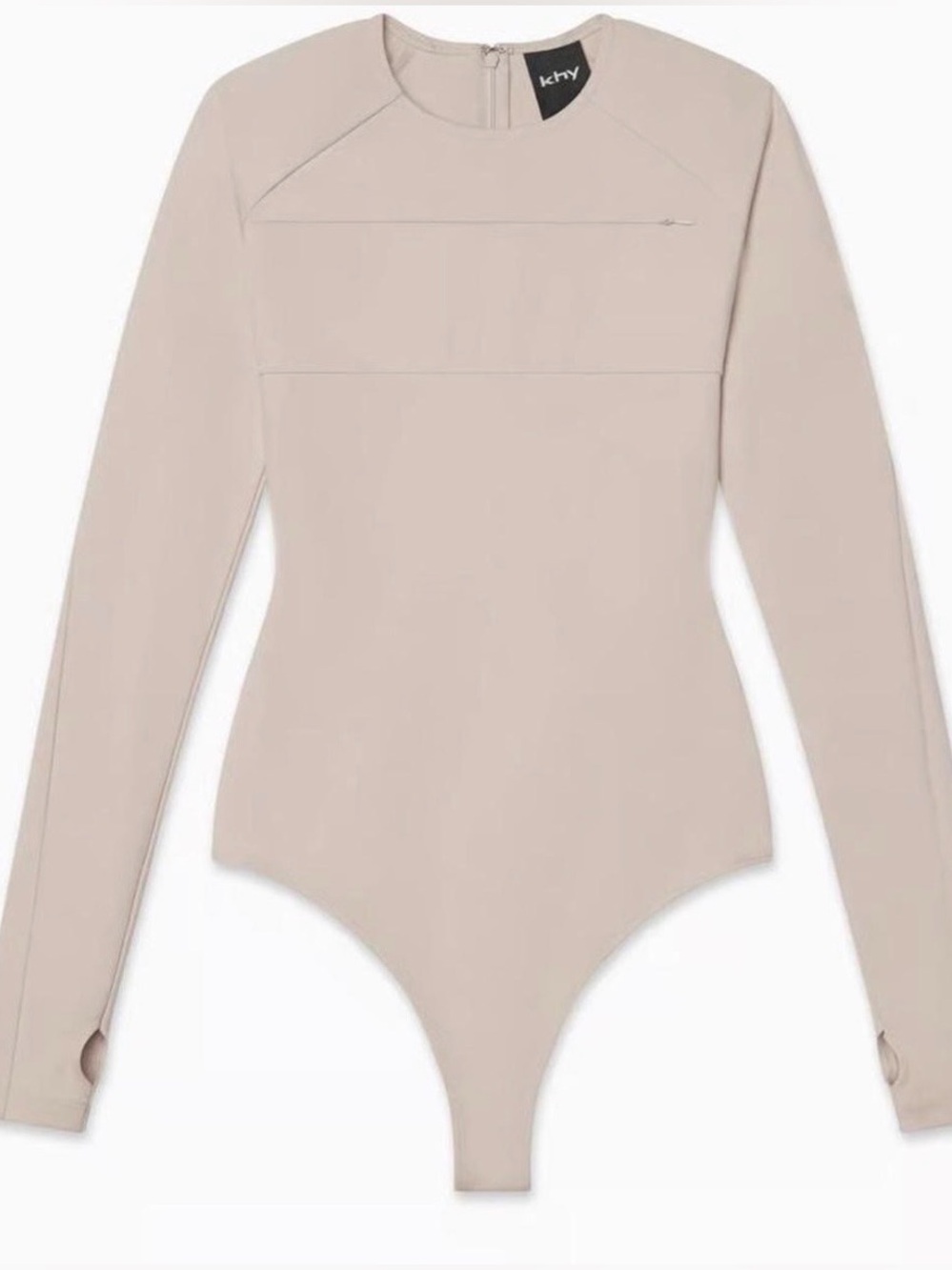 Khy x Entire Studios Long Sleeve Bodysuit XS Taupe Nude NWT Kylie Jenner